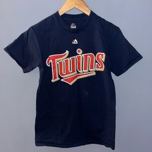 Navy Blue Minnesota Twins Sano Jersey Shirt, Majestic, size small